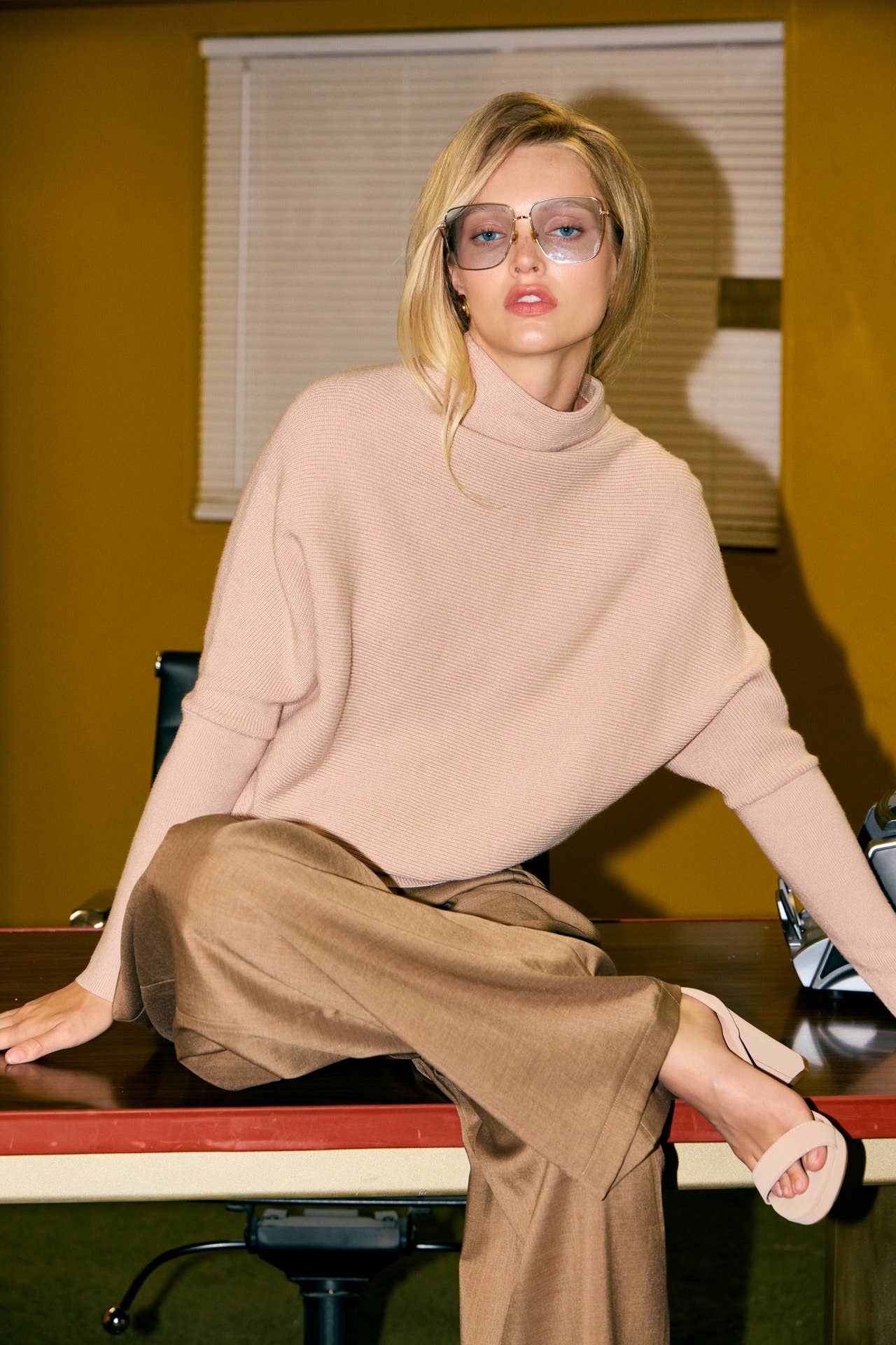 Mock Neck Oversized Sweater
