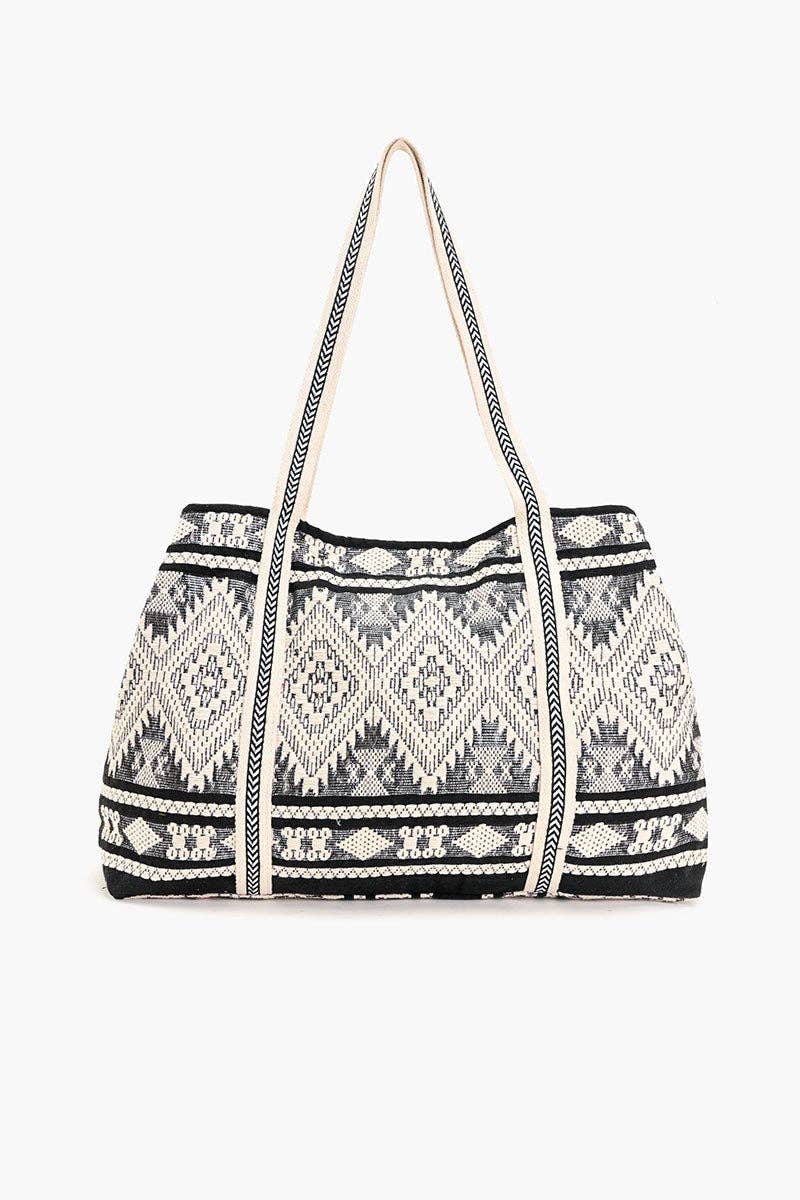 Black Beaded Tote