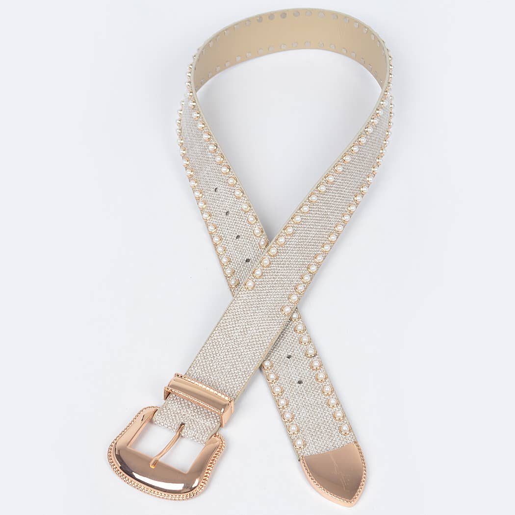 Linen Studded Belt