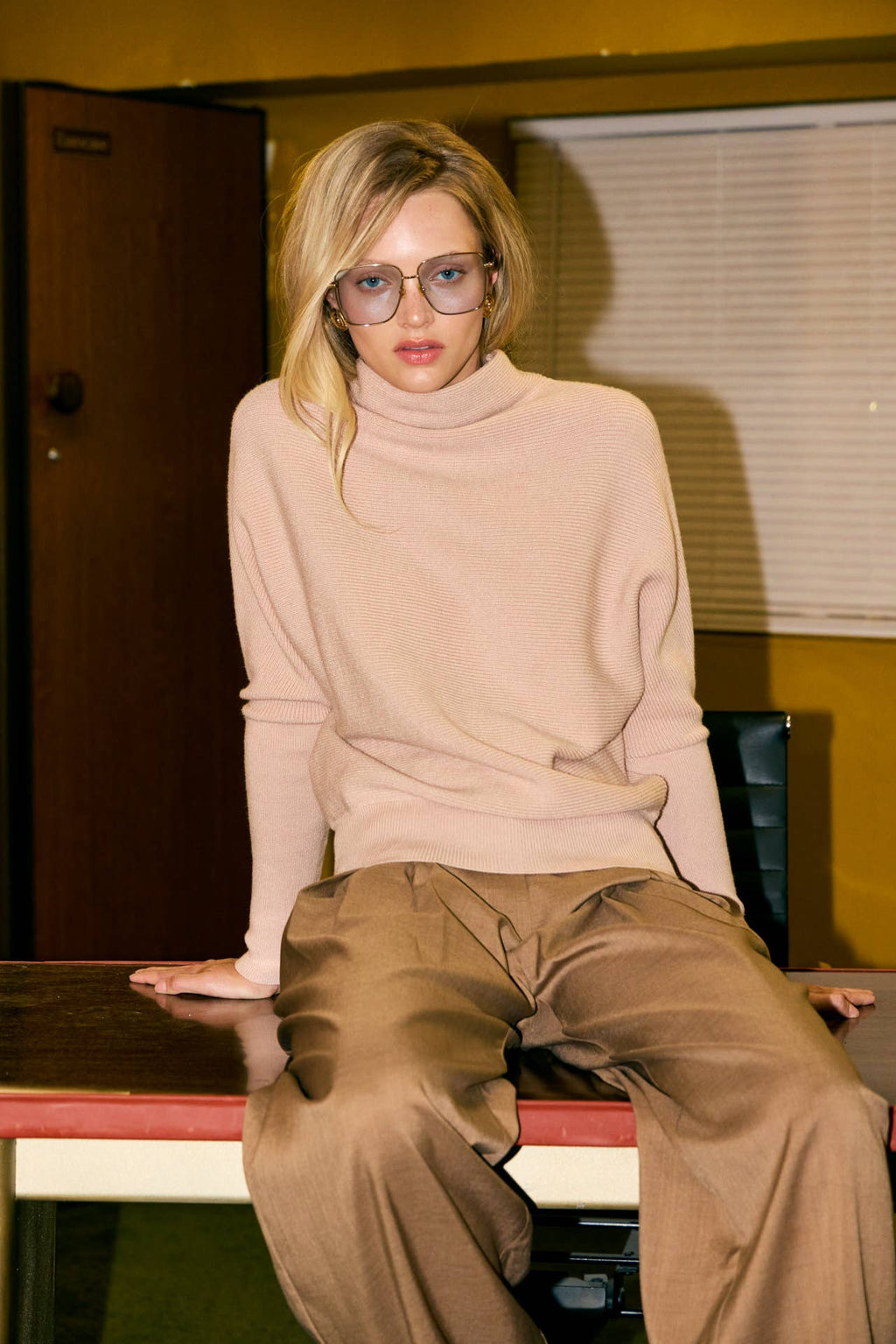 Mock Neck Oversized Sweater