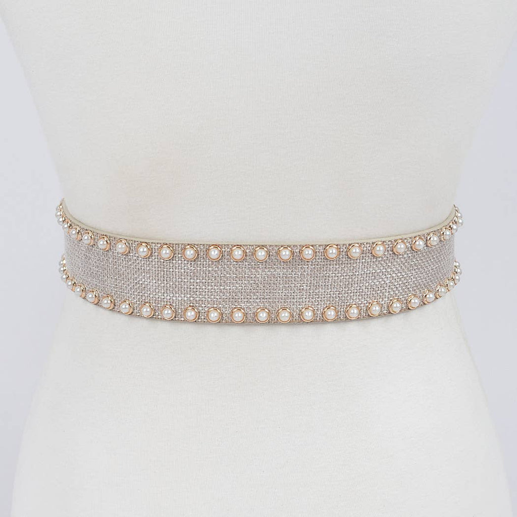 Linen Studded Belt