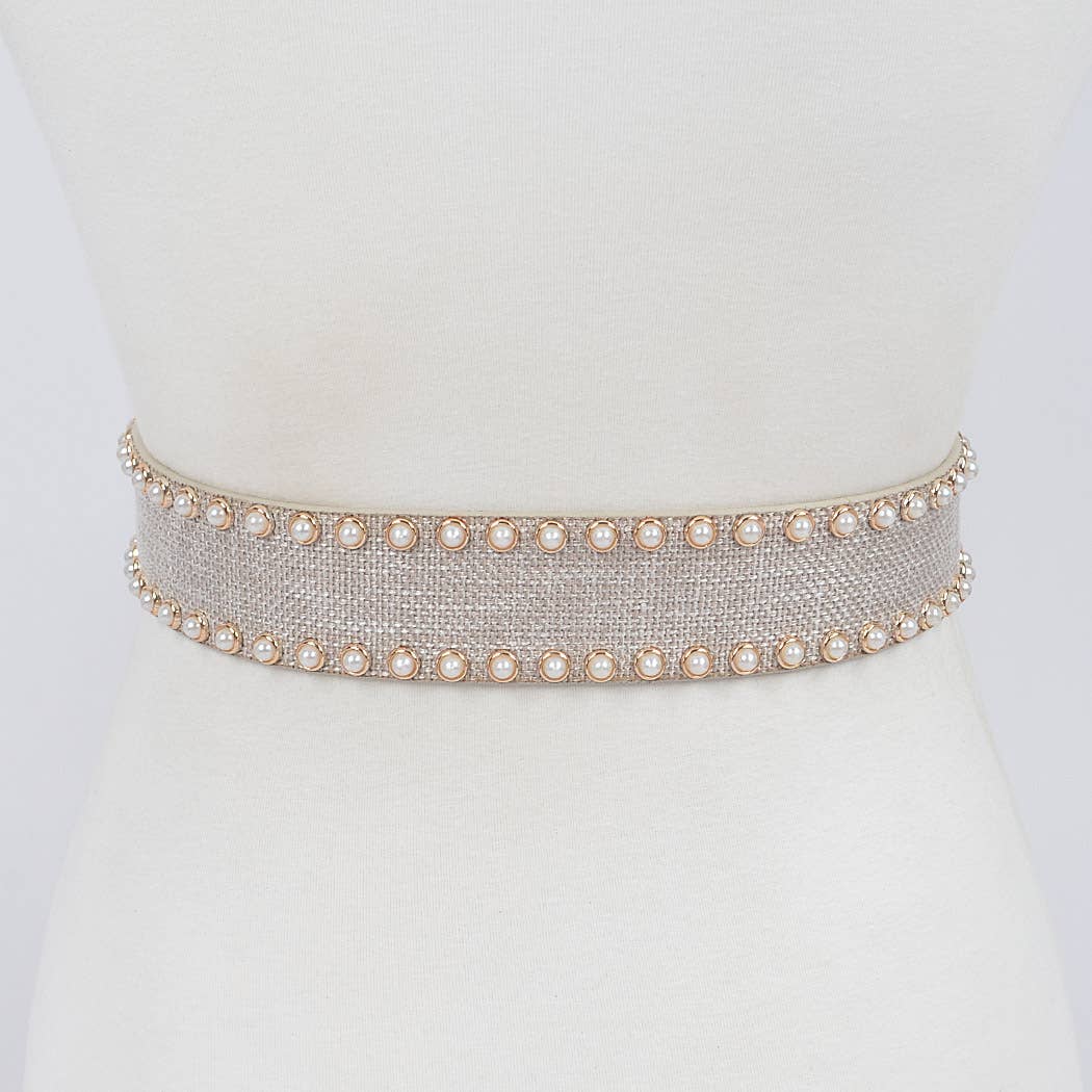 Linen Studded Belt